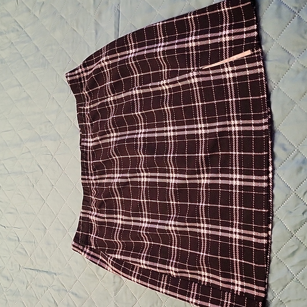 Shein Curve plaid mini skirt